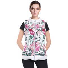 Hawaii T- Shirt Hawaii Ice Flowers Garden T- Shirt Women s Puffer Vest