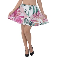 Hawaii T- Shirt Hawaii Ice Flowers Garden T- Shirt Velvet Skater Skirt