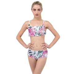 Hawaii T- Shirt Hawaii Ice Flowers Garden T- Shirt Layered Top Bikini Set