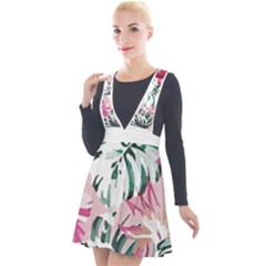 Hawaii T- Shirt Hawaii Ice Flowers Garden T- Shirt Plunge Pinafore Velour Dress