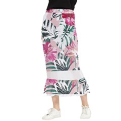 Hawaii T- Shirt Hawaii Ice Flowers Garden T- Shirt Maxi Fishtail Chiffon Skirt