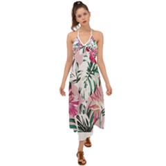 Hawaii T- Shirt Hawaii Ice Flowers Garden T- Shirt Halter Tie Back Dress 