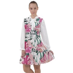 Hawaii T- Shirt Hawaii Ice Flowers Garden T- Shirt All Frills Chiffon Dress