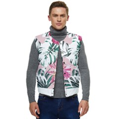 Hawaii T- Shirt Hawaii Ice Flowers Garden T- Shirt Men s Button Up Puffer Vest	