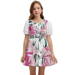 Hawaii T- Shirt Hawaii Ice Flowers Garden T- Shirt Kids  Short Sleeve Dolly Dress