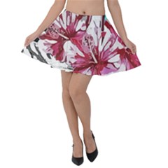 Hawaii T- Shirt Hawaii Indian Flower Modern T- Shirt Velvet Skater Skirt