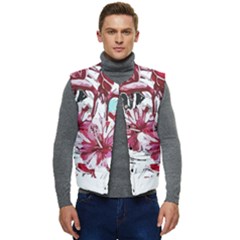 Hawaii T- Shirt Hawaii Indian Flower Modern T- Shirt Men s Button Up Puffer Vest	