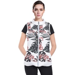 Hawaii T- Shirt Hawaii Krying Doors Pattern T- Shirt Women s Puffer Vest