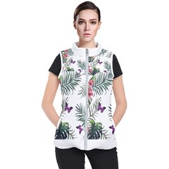 Hawaii T- Shirt Hawaii Lent Flowers Pattern T- Shirt Women s Puffer Vest