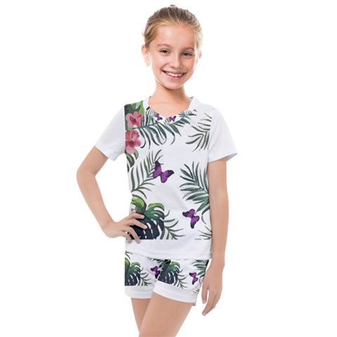 Hawaii T- Shirt Hawaii Lent Flowers Pattern T- Shirt Kids  Mesh T-shirt And Shorts Set by EnriqueJohnson