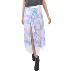 Hawaii T- Shirt Hawaii Love Flowers Trend T- Shirt Velour Split Maxi Skirt