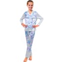 Hawaii T- Shirt Hawaii Love Flowers Trend T- Shirt Kids  Satin Long Sleeve Pajamas Set View1