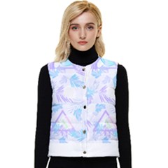 Hawaii T- Shirt Hawaii Love Flowers Trend T- Shirt Women s Button Up Puffer Vest