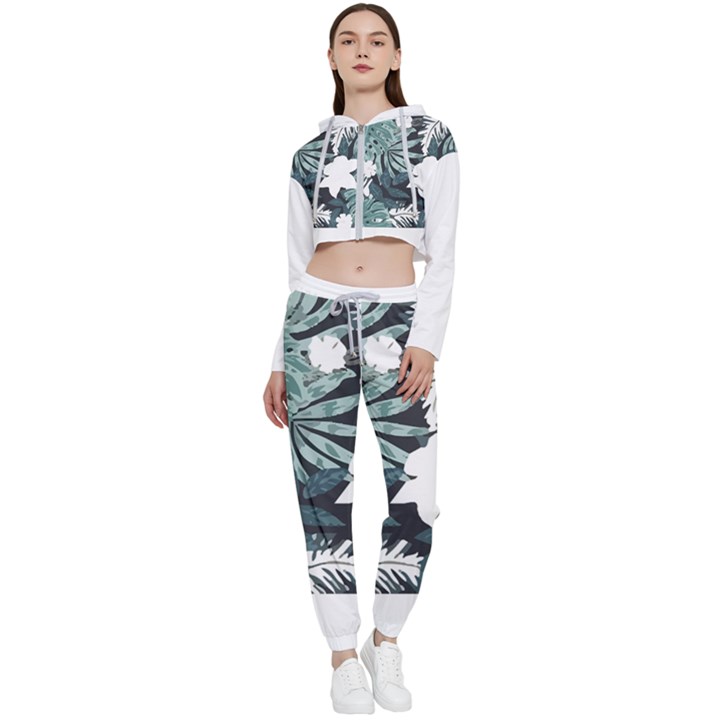 Hawaii T- Shirt Hawaii Mayan Pattern T- Shirt Cropped Zip Up Lounge Set