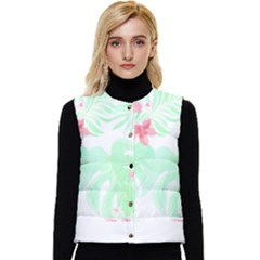 Hawaii T- Shirt Hawaii Meadow Trend T- Shirt Women s Button Up Puffer Vest