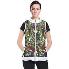 Hawaii T- Shirt Hawaii Pattern Garden T- Shirt Women s Puffer Vest