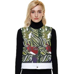 Hawaii T- Shirt Hawaii Pattern Garden T- Shirt Women s Button Up Puffer Vest