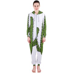 Cactus Desert Plants Rose Hooded Jumpsuit (ladies) by uniart180623