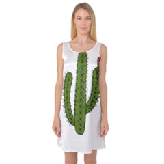 Cactus Desert Plants Rose Sleeveless Satin Nightdress by uniart180623