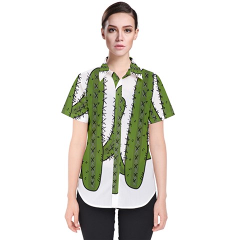 Cactus Desert Plants Rose Women s Short Sleeve Shirt by uniart180623