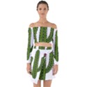 Cactus Desert Plants Rose Off Shoulder Top with Skirt Set View1