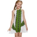 Cactus Desert Plants Rose Kids  Halter Collar Waist Tie Chiffon Dress View1