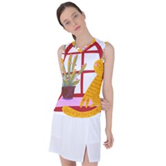 Cat Pet Ginger Art Animal Cartoon Women s Sleeveless Sports Top by uniart180623