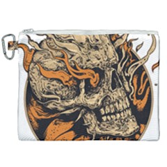 Human Skull  Skull Art Skeleton Illustration Canvas Cosmetic Bag (xxl) by uniart180623