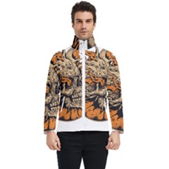 Human Skull  Skull Art Skeleton Illustration Men s Bomber Jacket