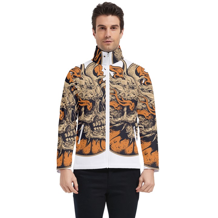 Human Skull  Skull Art Skeleton Illustration Men s Bomber Jacket