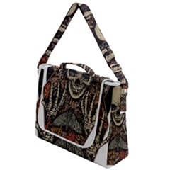 Gray And Multicolored Skeleton Illustration Box Up Messenger Bag by uniart180623