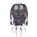 Gray And Multicolored Skeleton Illustration Zip Bottom Backpack View3