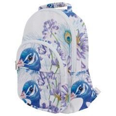 Peacock Rounded Multi Pocket Backpack by uniart180623