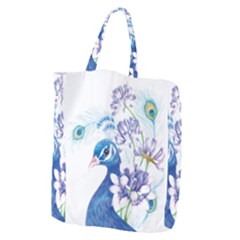 Peacock Giant Grocery Tote by uniart180623