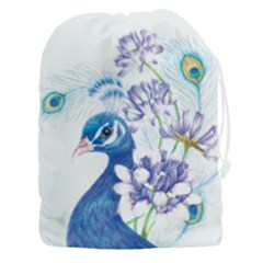 Peacock Drawstring Pouch (3xl) by uniart180623