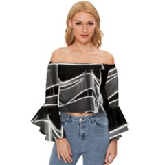 Stormtroopers Sci Fi Mask Off Shoulder Flutter Bell Sleeve Top by uniart180623