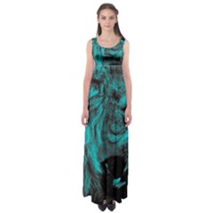 Angry Male Lion Predator Carnivore Empire Waist Maxi Dress by uniart180623