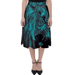 Angry Male Lion Predator Carnivore Classic Midi Skirt by uniart180623