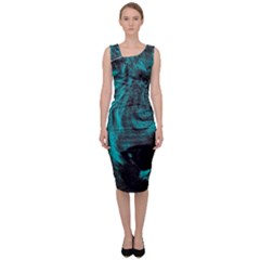 Angry Male Lion Predator Carnivore Sleeveless Pencil Dress by uniart180623