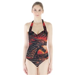 Dragon Halter Swimsuit by uniart180623