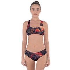 Dragon Criss Cross Bikini Set by uniart180623