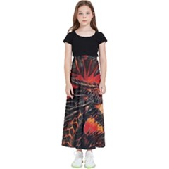 Dragon Kids  Flared Maxi Skirt by uniart180623