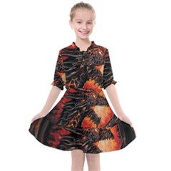 Dragon Kids  All Frills Chiffon Dress by uniart180623