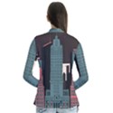 New York City Nyc Skyline Cityscape Drape Collar Cardigan View2