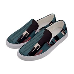 New York City Nyc Skyline Cityscape Women s Canvas Slip Ons by uniart180623