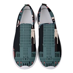 New York City Nyc Skyline Cityscape Women s Slip On Sneakers by uniart180623