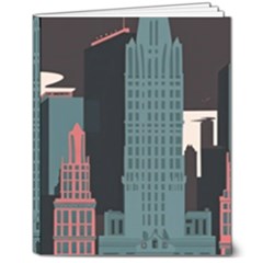 New York City Nyc Skyline Cityscape 8  X 10  Hardcover Notebook by uniart180623