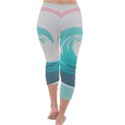 Tidal Wave Ocean Sea Tsunami Wave Minimalist Capri Winter Leggings  View4