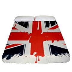 Union Jack England Uk United Kingdom London Fitted Sheet (california King Size) by uniart180623