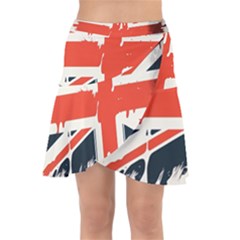 Union Jack England Uk United Kingdom London Wrap Front Skirt by uniart180623